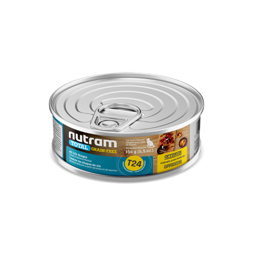 Nutram Cat T24 Total Grain Free Trout & Salmon Wet Food 5oz can - each Nutram Cat T24 Total Grain Free Trout & Salmon Wet Food 5oz can - each