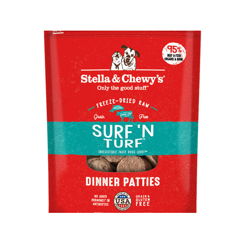 Stella & Chewy's Dog Surf 'N Turf Freeze-Dried Dinner Patties 14oz Stella & Chewy's Dog Surf 'N Turf Freeze-Dried Dinner Patties 14oz