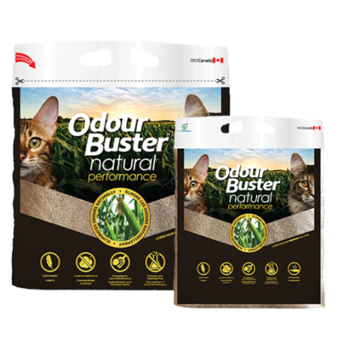 Odour Buster Clumping Natural Corn Cat Litter 12kg bag Odour Buster Clumping Natural Corn Cat Litter 12kg bag