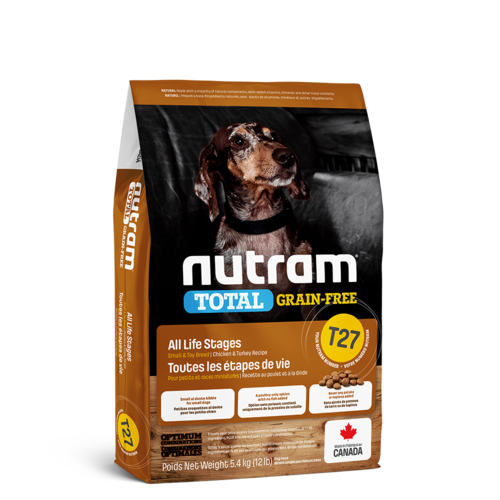 Nutram T27 Nutram Total Grain-Free®Chicken & Turkey Dog Food 5.4kg Nutram T27 Nutram Total Grain-Free®Chicken & Turkey Dog Food 5.4kg