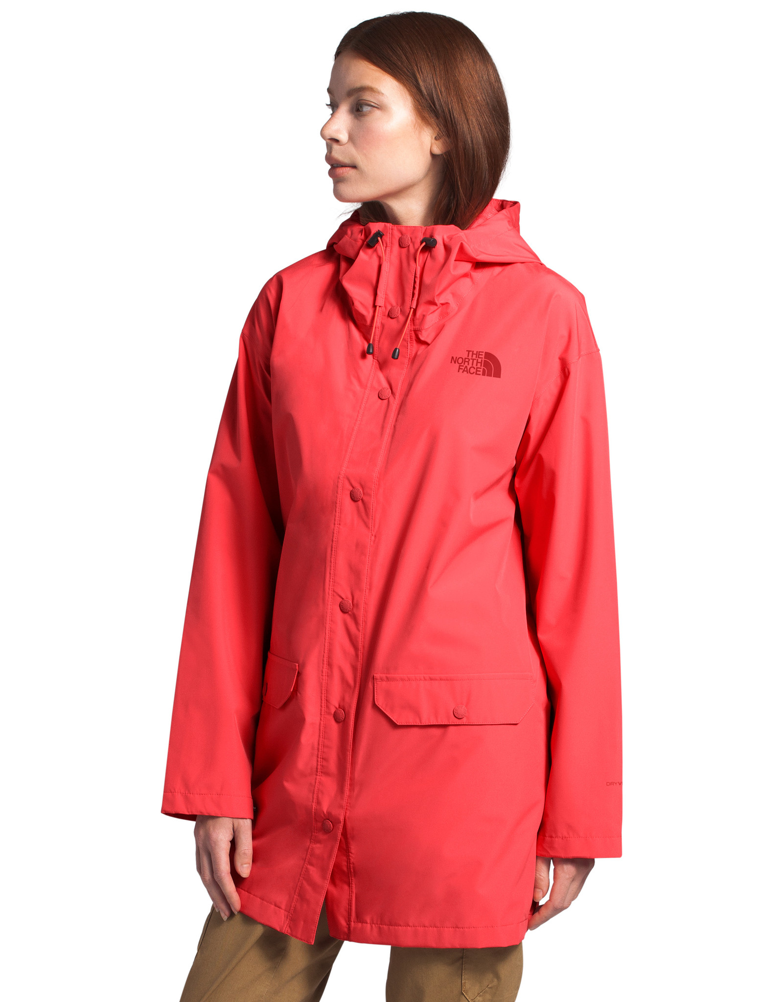 north face women's long raincoat