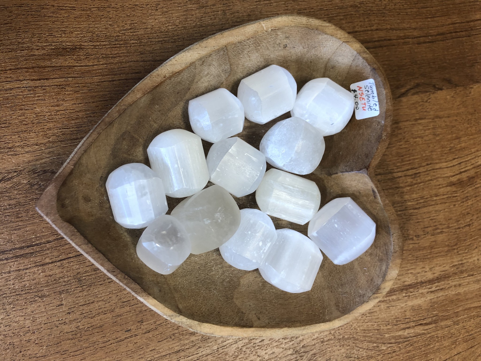 STONE SELENITE TUMBLED (BARREL SHAPE)