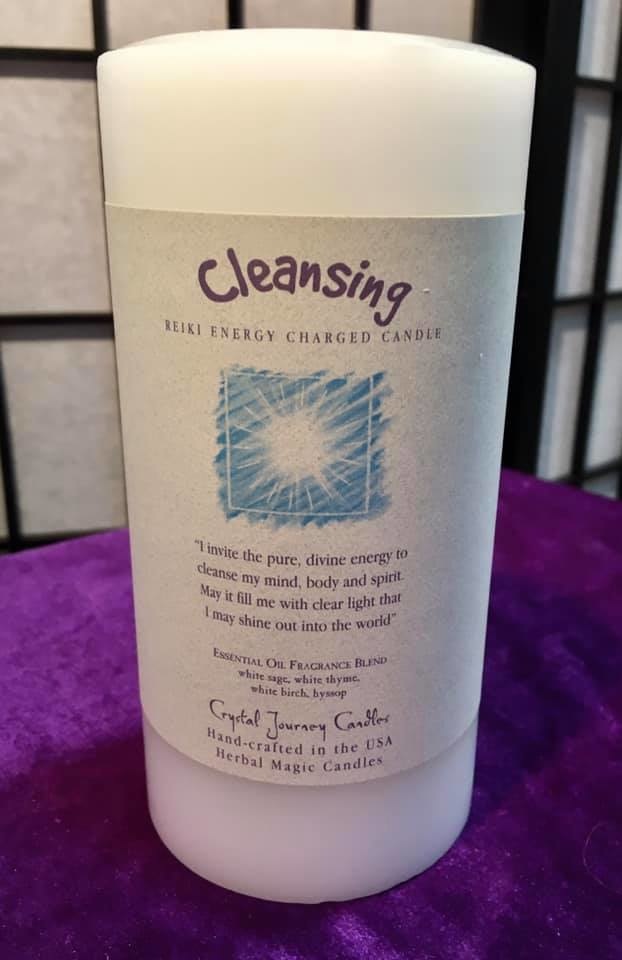 REIKI CLEANSING CANDLE PILLAR 3X6