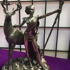 STATUE MOON DIANA WITH DEER