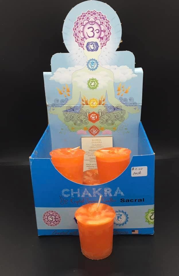 VOTIVE CANDLE - CHAKRA SACRAL ORANGE