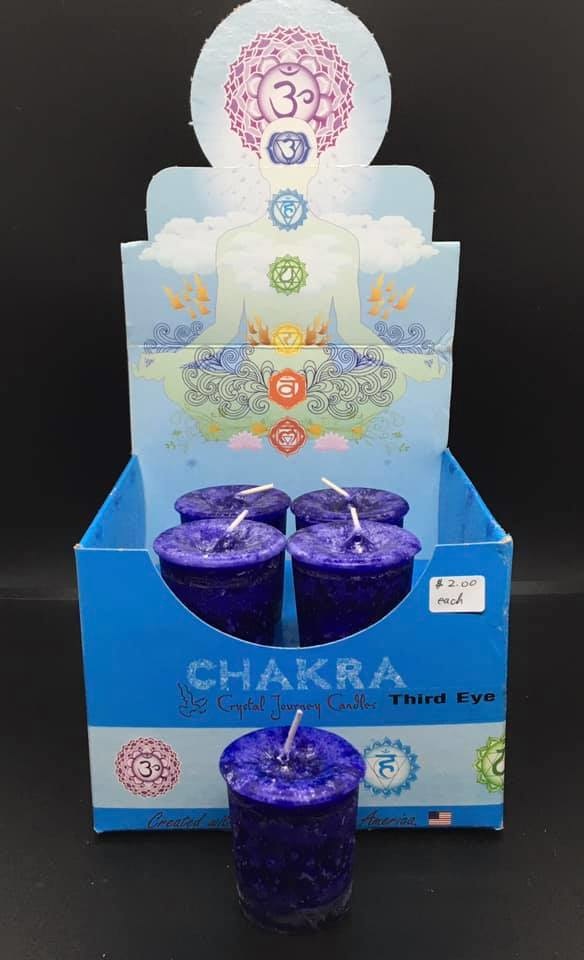 VOTIVE CANDLE-  CHAKRA THIRD EYE INDIGO