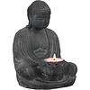 STATUE AND TEA LIGHT HOLDER VOLCANIC STONE BUDDHA
