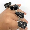 RING - RAW BLACK TOURMALINE (ADJUSTABLE)