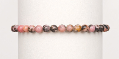 POWER MINI 4MM BRACELET - RHODONITE