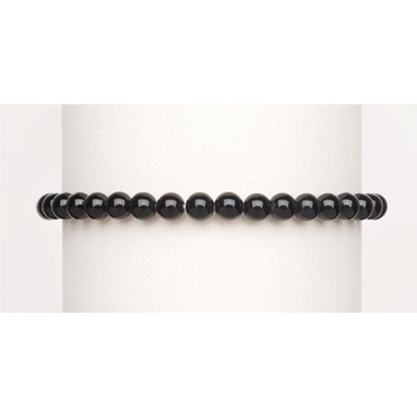 POWER MINI 4MM BRACELET - BLACK AGATE