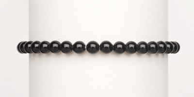 BRACELET POWER SIX - BLACK AGATE 6MM