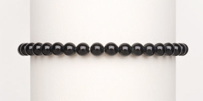 POWER MINI 4MM BRACELET - BLACK AGATE