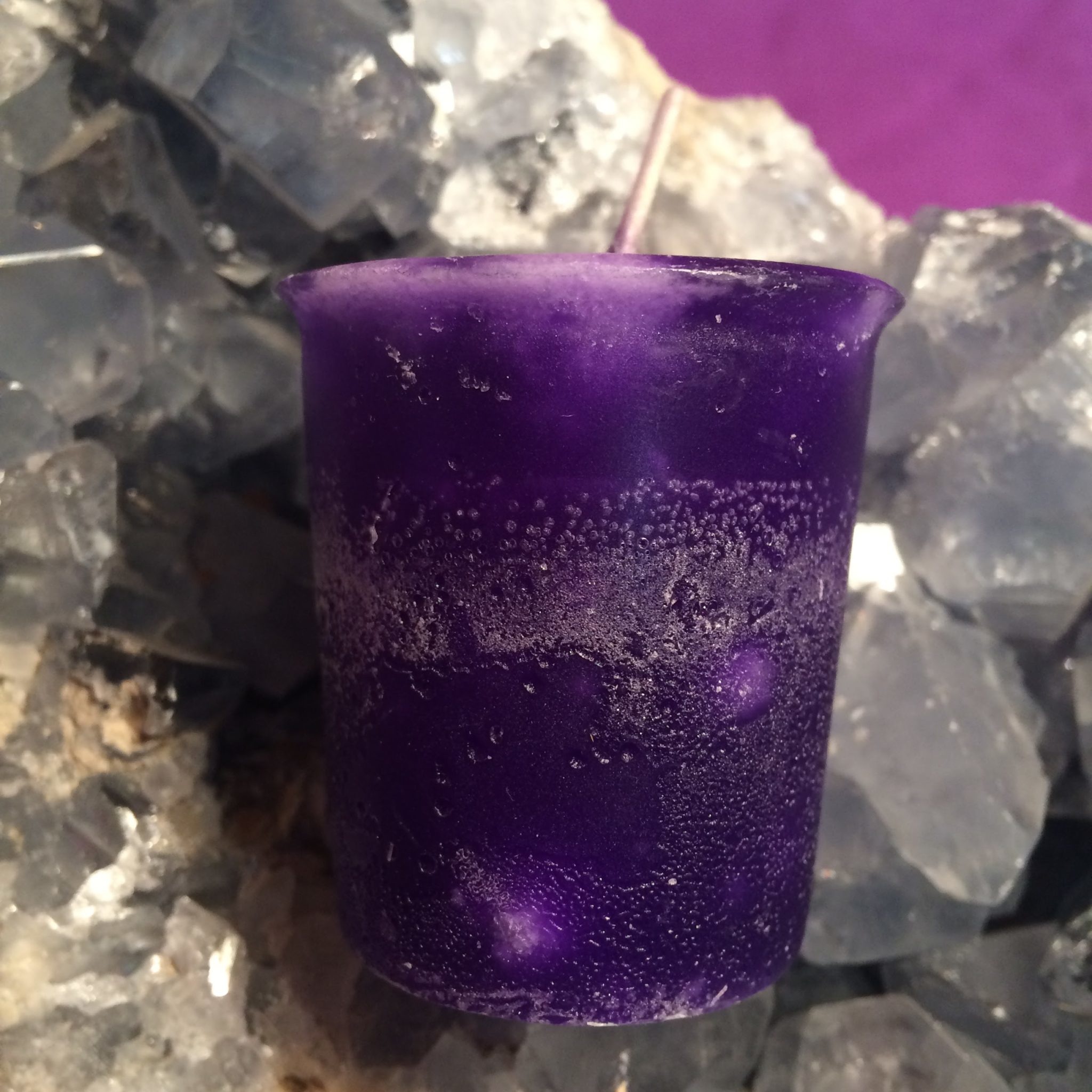VOTIVE CANDLE -  HEALING REIKI PURPLE