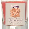 VOTIVE CANDLE IN GLASS -  LOVE