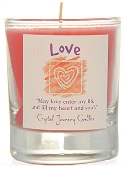 VOTIVE CANDLE IN GLASS -  LOVE