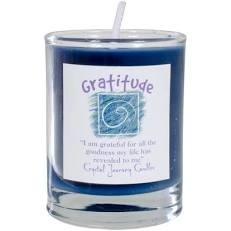 VOTIVE CANDLE IN GLASS -  GRATITUDE