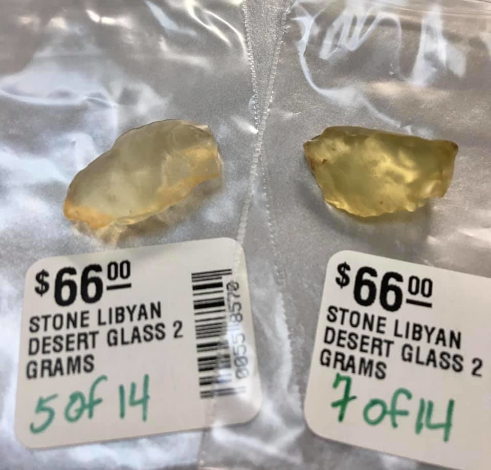 Stone Libyan Desert Glass 2 Grams The Bag Lady Intuitive Gifts