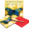 FLYING WISH PAPER MINI KIT W/ 15 WISHES & ACCESSORIES, ROYAL BUTTERFLY