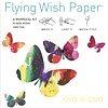 FLYING WISH PAPER MINI KIT W/ 15 WISHES & ACCESSORIES, LOVE IS LOVE