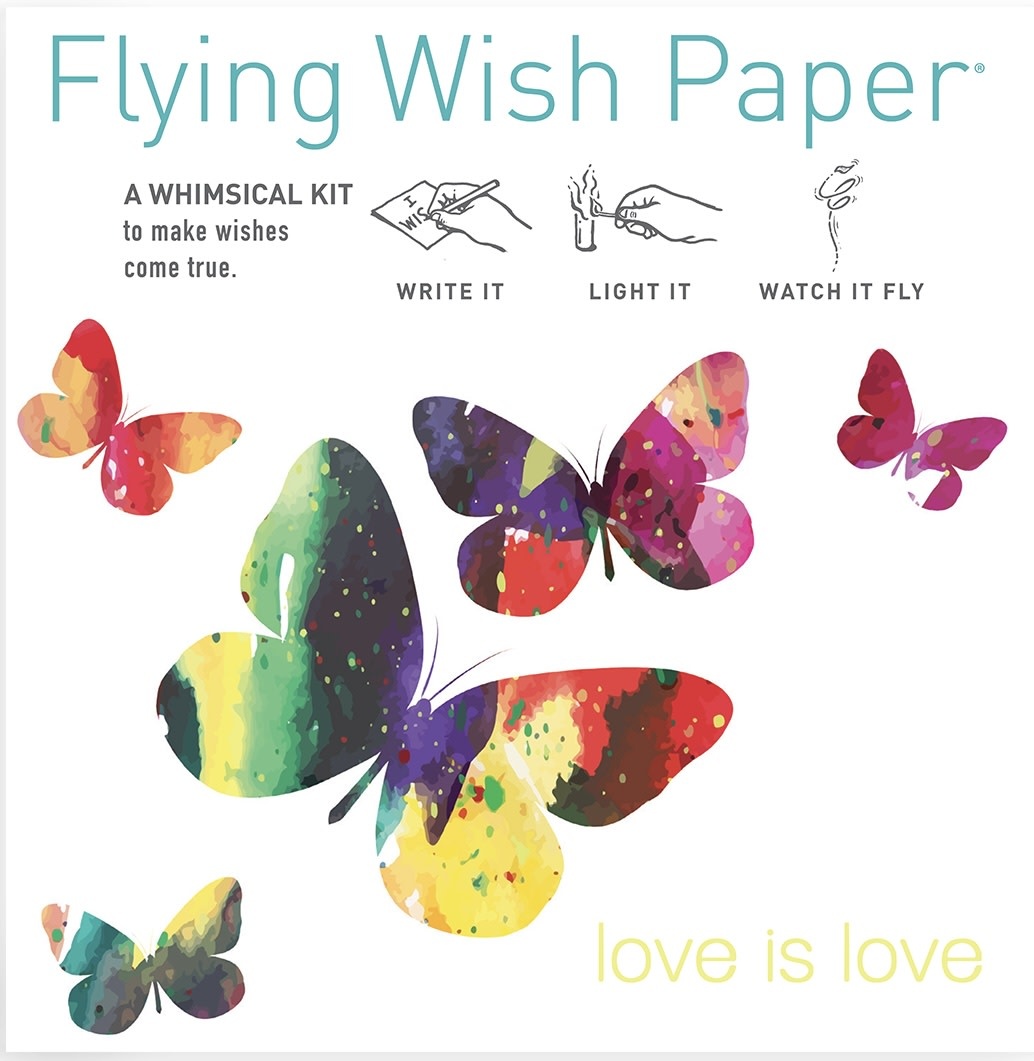 FLYING WISH PAPER MINI KIT W/ 15 WISHES & ACCESSORIES, LOVE IS LOVE