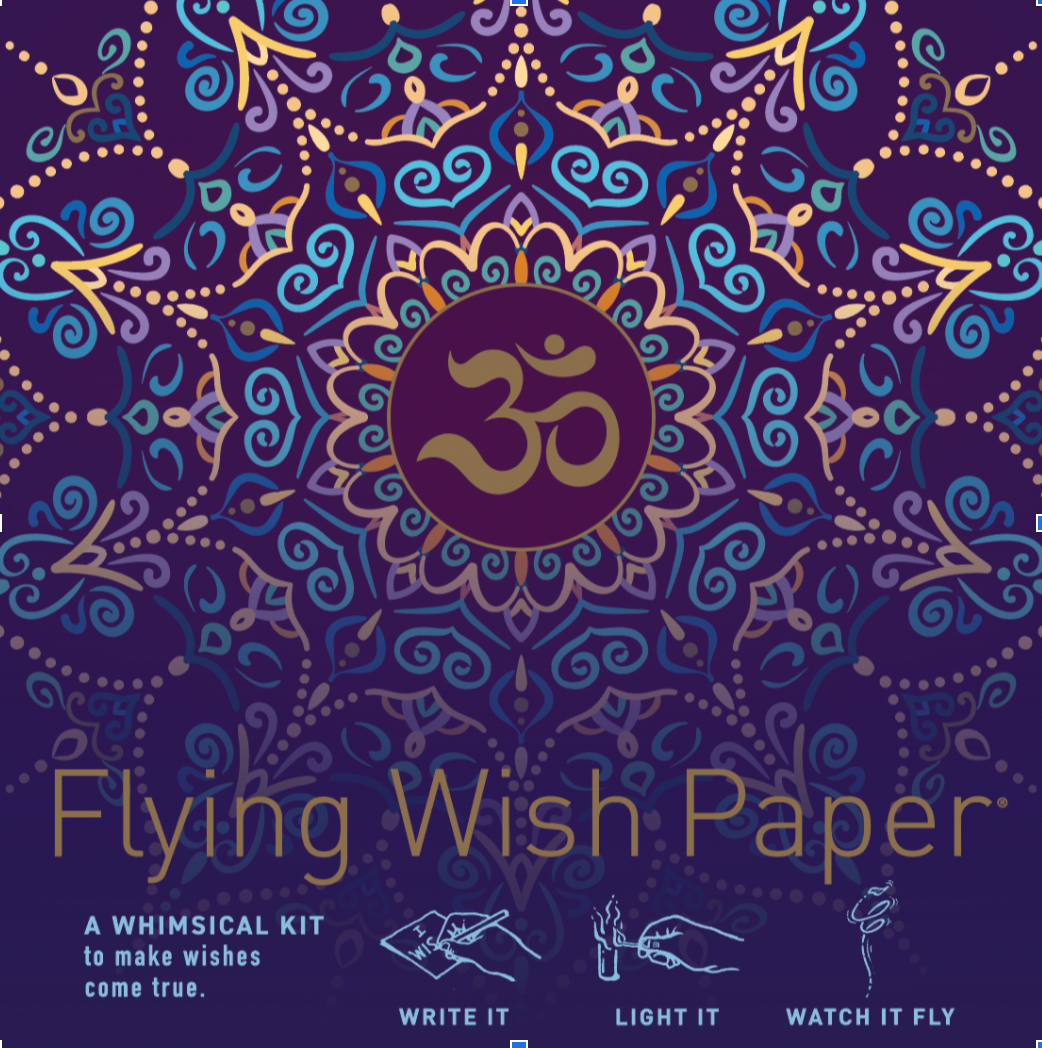 FLYING WISH PAPER MINI KIT W/ 15 WISHES & ACCESSORIES, PURPLE OM
