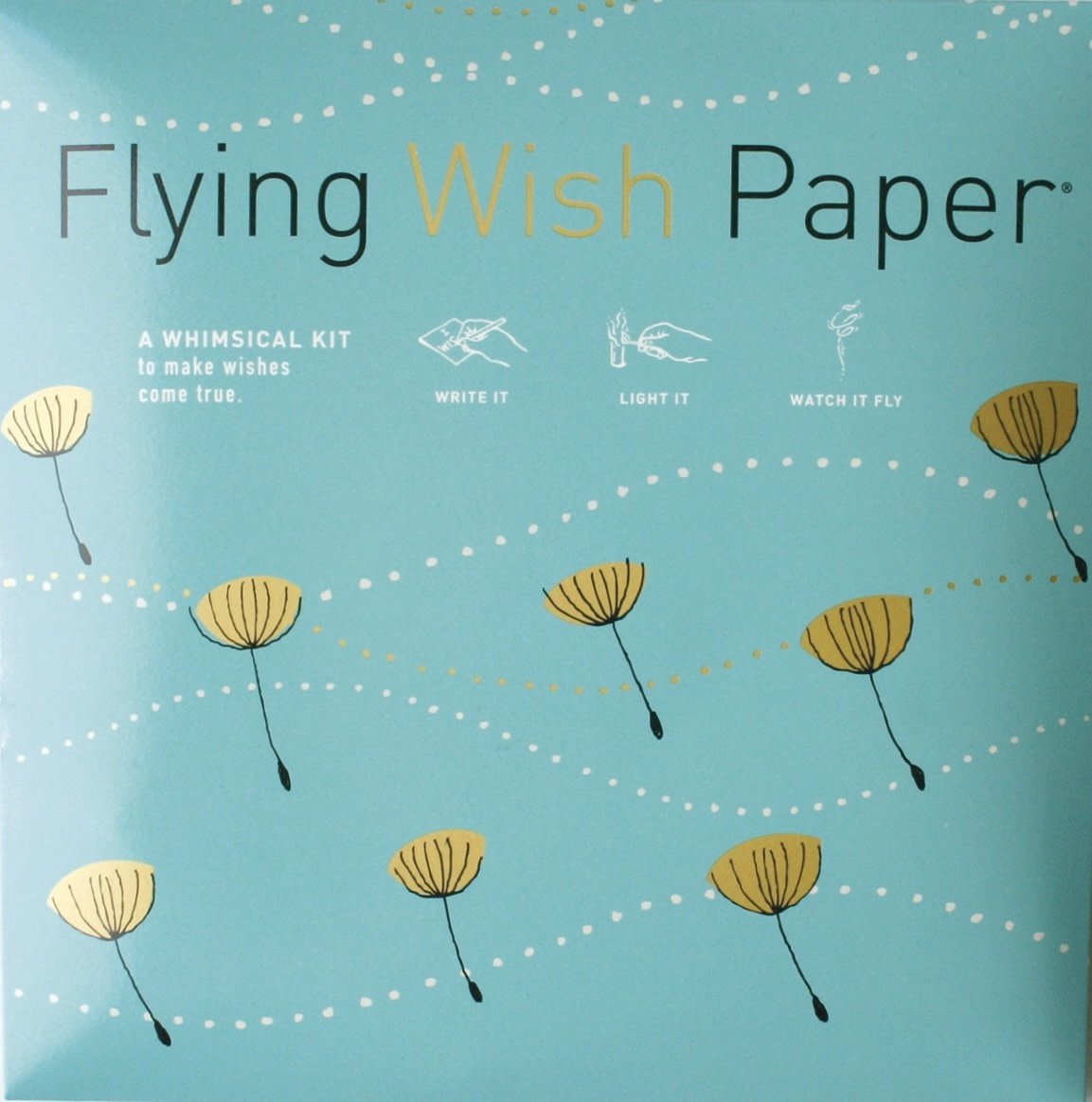 KIT FLYING WISH PAPER LARGE KIT W/ 50 WISHES & ACCESSORIES, PUFFS