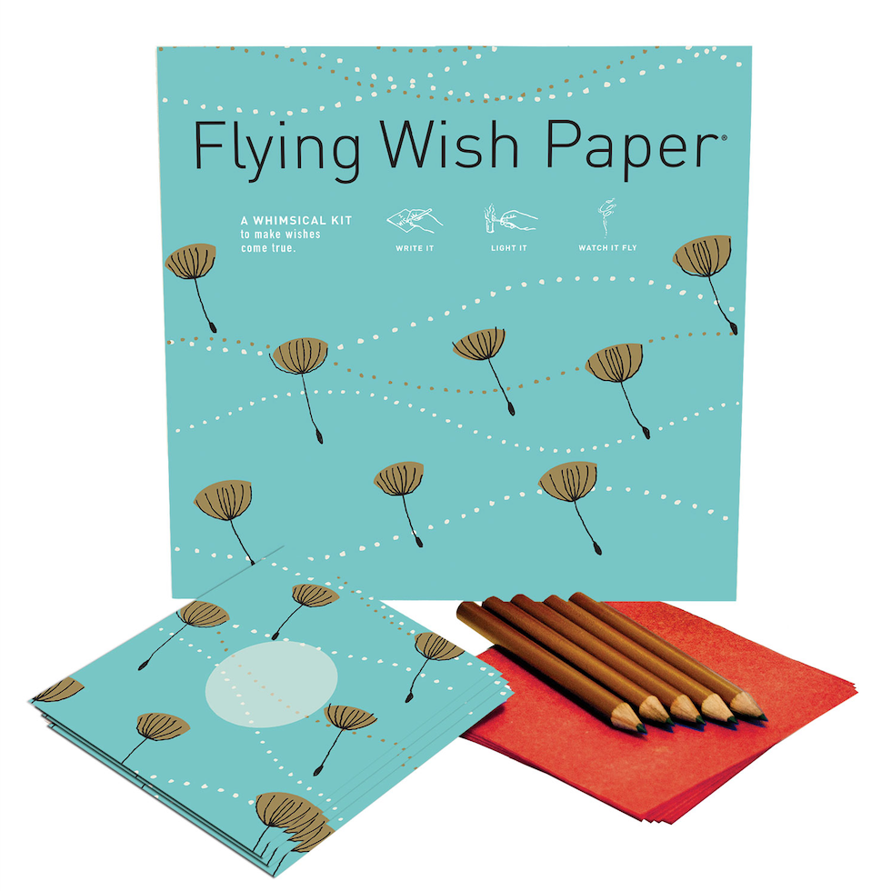 KIT FLYING WISH PAPER LARGE KIT W/ 50 WISHES & ACCESSORIES, PUFFS