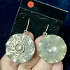 EARRINGS THAI SILVER ROUND SHIELD