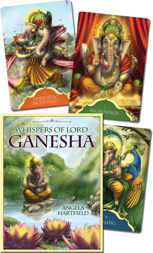 DECK WHISPERS OF LORD GANESHA ORACLE BY ANGELA HARTFIELD, EKATERINA GOLOVANOVA