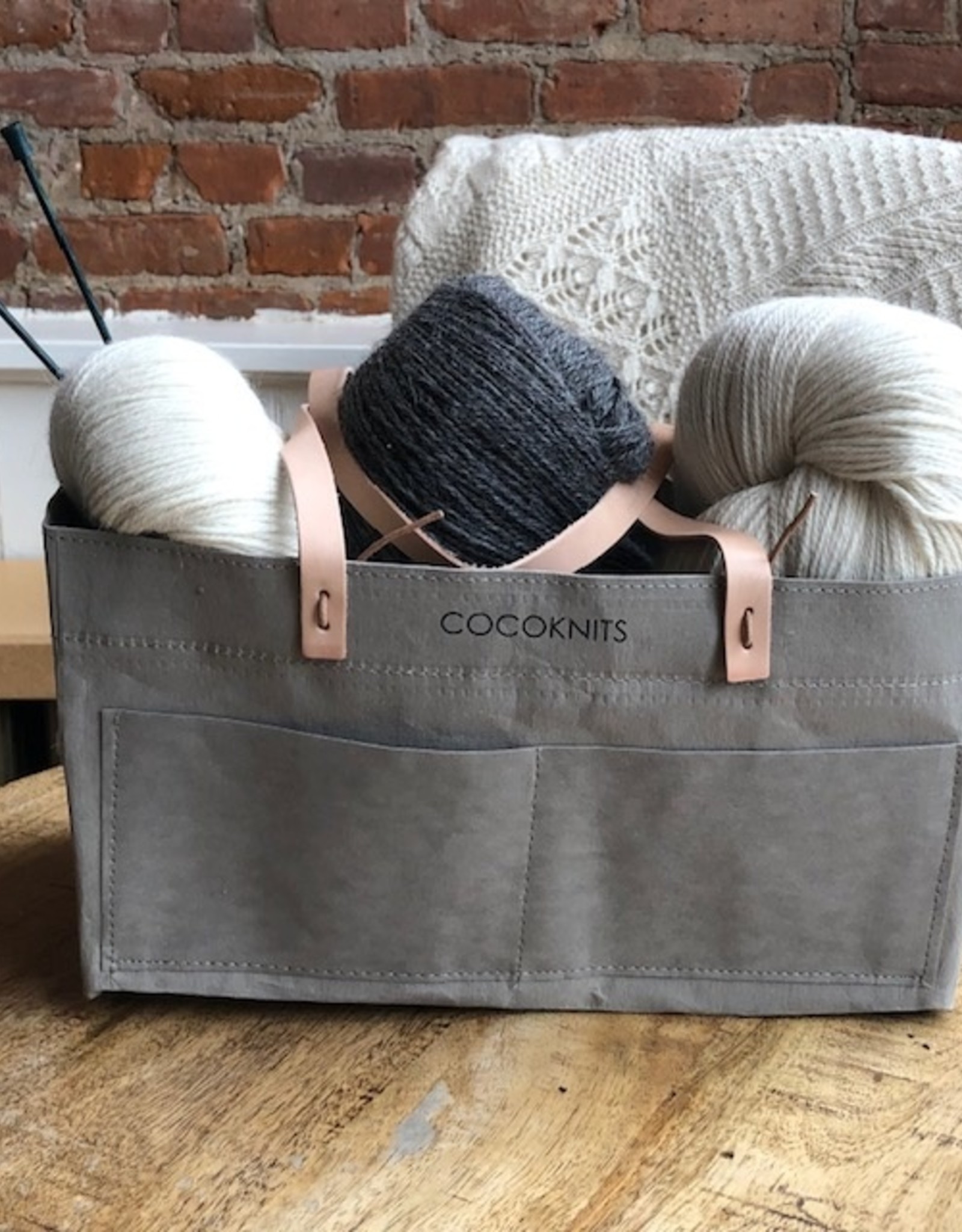 Craft Caddy, Grey, Olive, Cocoknits, Knitting and Crochet