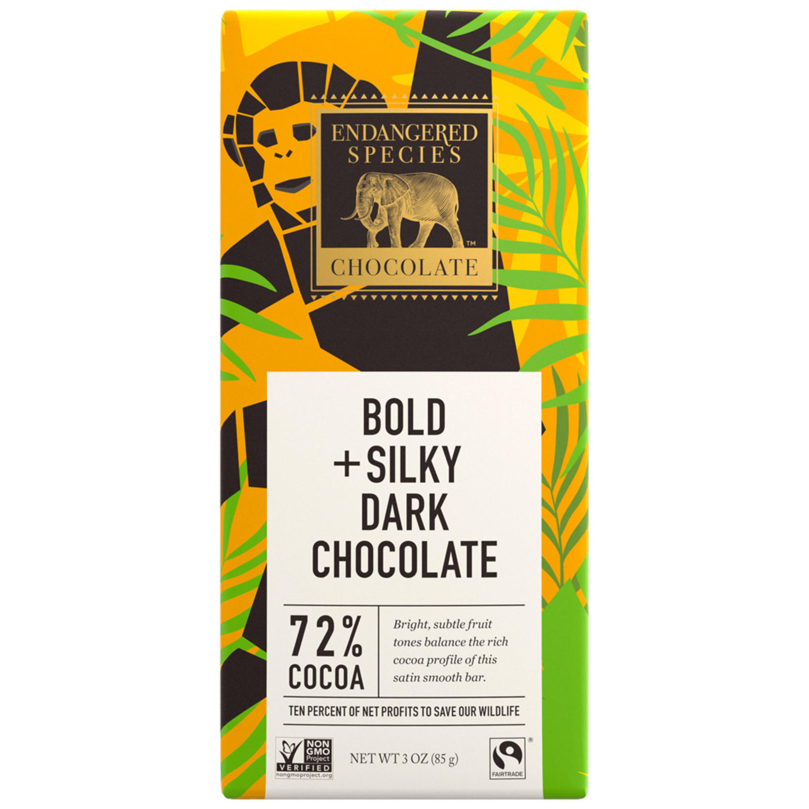 Endangered Species Endangered Species - Dark Chocolate Bar, Chimpanzee Smooth Dark