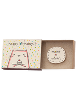 Matchbox Card Birthday Make a Wish Cupcake Cat