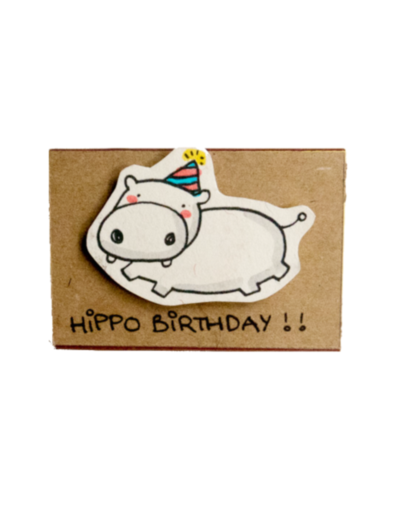 Matchbox Card Hippo Birthday