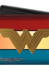 Buckle Down Belts Wonder Woman Icon 2017 - Bi-Fold Vinyl Wallet with Stripes