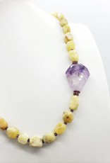 Calcite and Amethyst Necklace