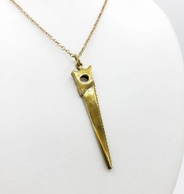 Monserat de Lucca Saw Necklace in Brass