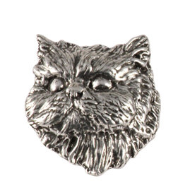 Pewter Persian Cat Pin/Brooch