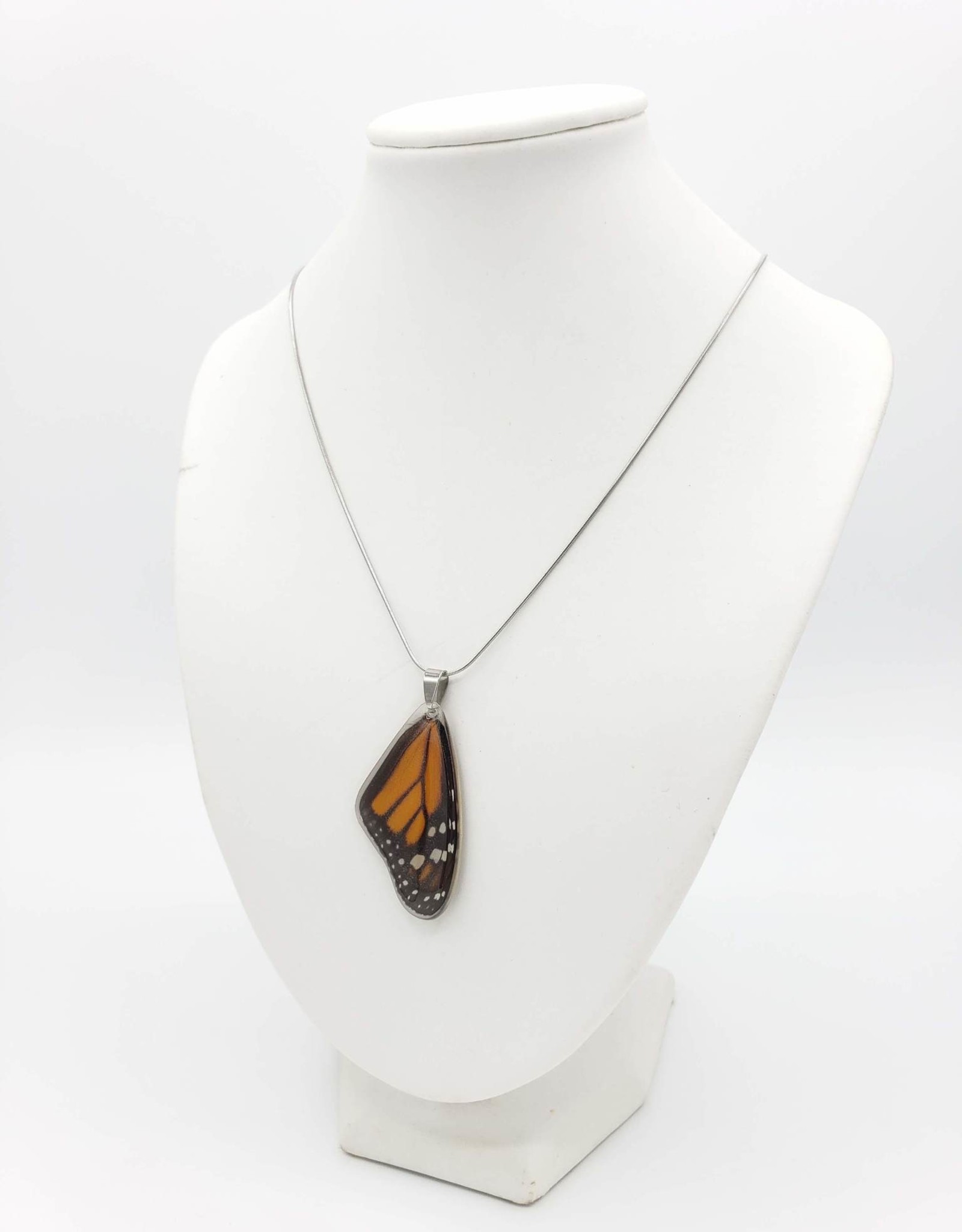 Asana Natural Arts Monarch Butterfly Laminated Wing Necklace