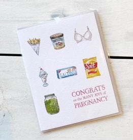 "The Many Joys of Pregnancy" Baby Greeting Card - E. Frances Paper