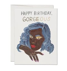 "Happy Birthday Gorgeous" Greeting Card - Red Cap