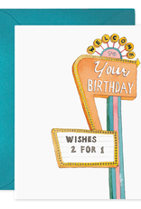 "Wishes 2 for 1" Birthday Greeting Card - E. Frances Paper
