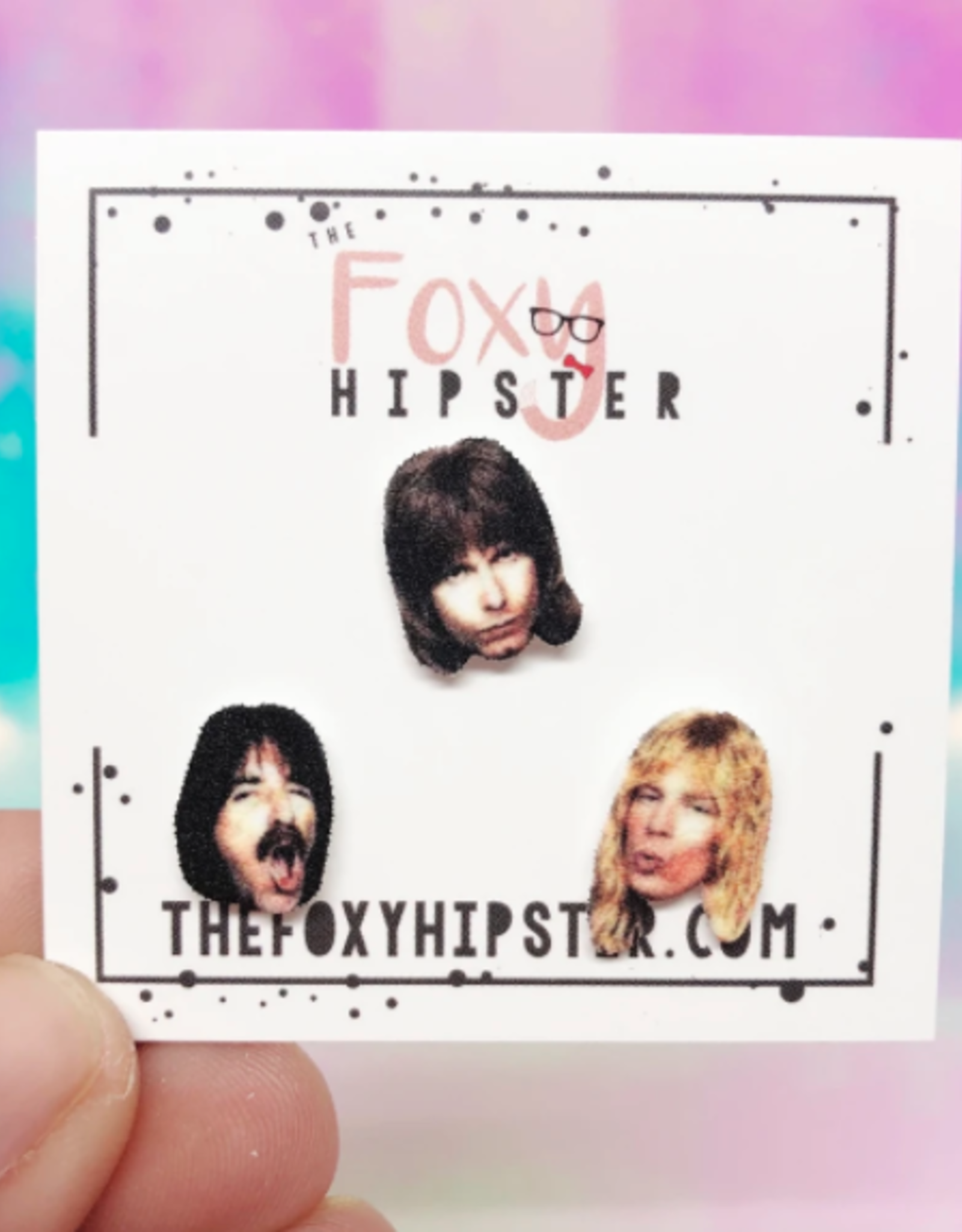 The Foxy Hipster Spinal Tap Shrinky Dink Earrings, Set of 3 - The Foxy Hipster