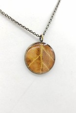 by Kali Brown Resinated Leaf Necklace - by Kali