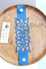 Urban Lace "Nyad" 6.5" Ultra Suede Cuff Snap Bracelet in Royal Blue