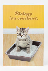 Sean Tejaratchi "Biology Is a Construct" Postcard - Social Justice Kittens & Puppies, by Sean Tejaratchi