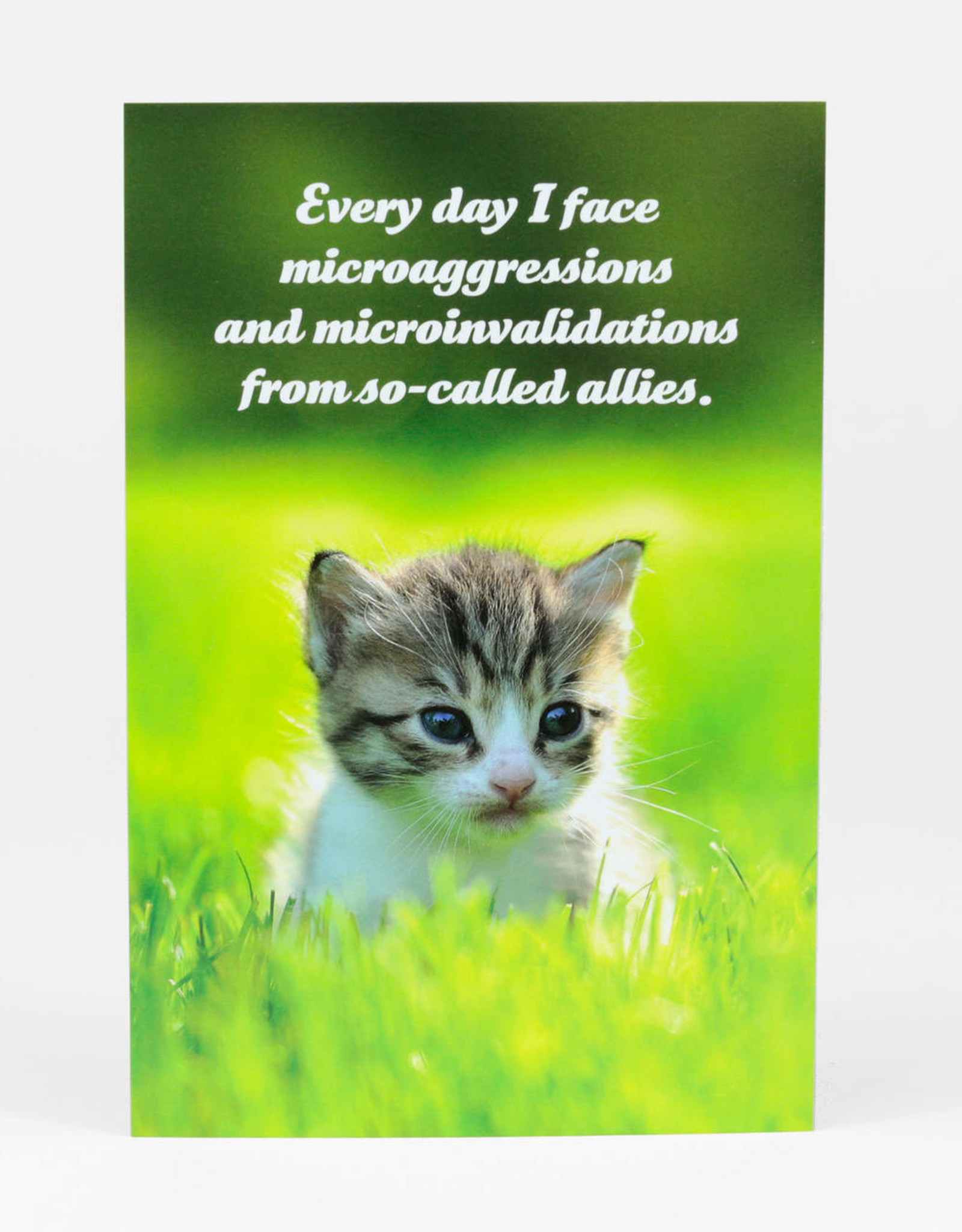 Sean Tejaratchi "Every Day I Face" Postcard - Social Justice Kittens & Puppies, by Sean Tejaratchi