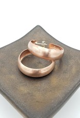 3CM Copper Concave Matte Hoop Earrings