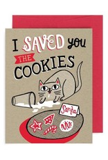 Allison Cole "I Saved You the Cookies" Cat Holiday Greeting Card - Allison Cole