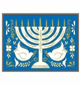 Hanukkah Menorah Large Embellished Notecards