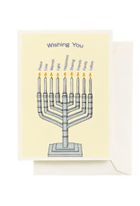 Seltzer Menorah Hanukkah Greeting Card - Seltzer
